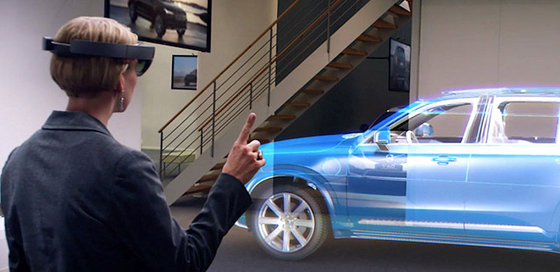 微软与Volvo合作用Hololens AR增强现实技术卖车