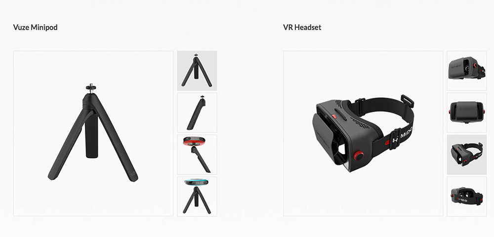 Vuze摄影机配套云台及VR眼镜
