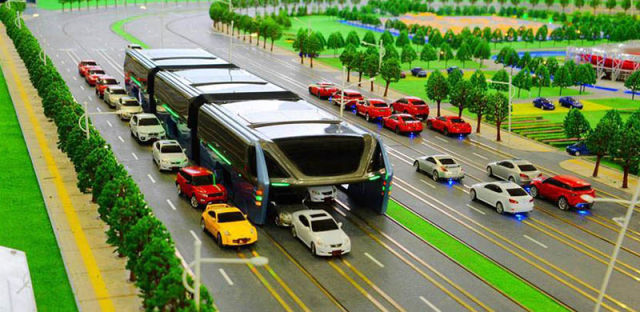 炫酷！空中立体巴士有望缓解都市交通问题