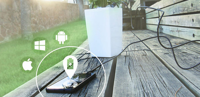 Bioo Lite“植物”充电器：往植物上插USB帮手机充电？