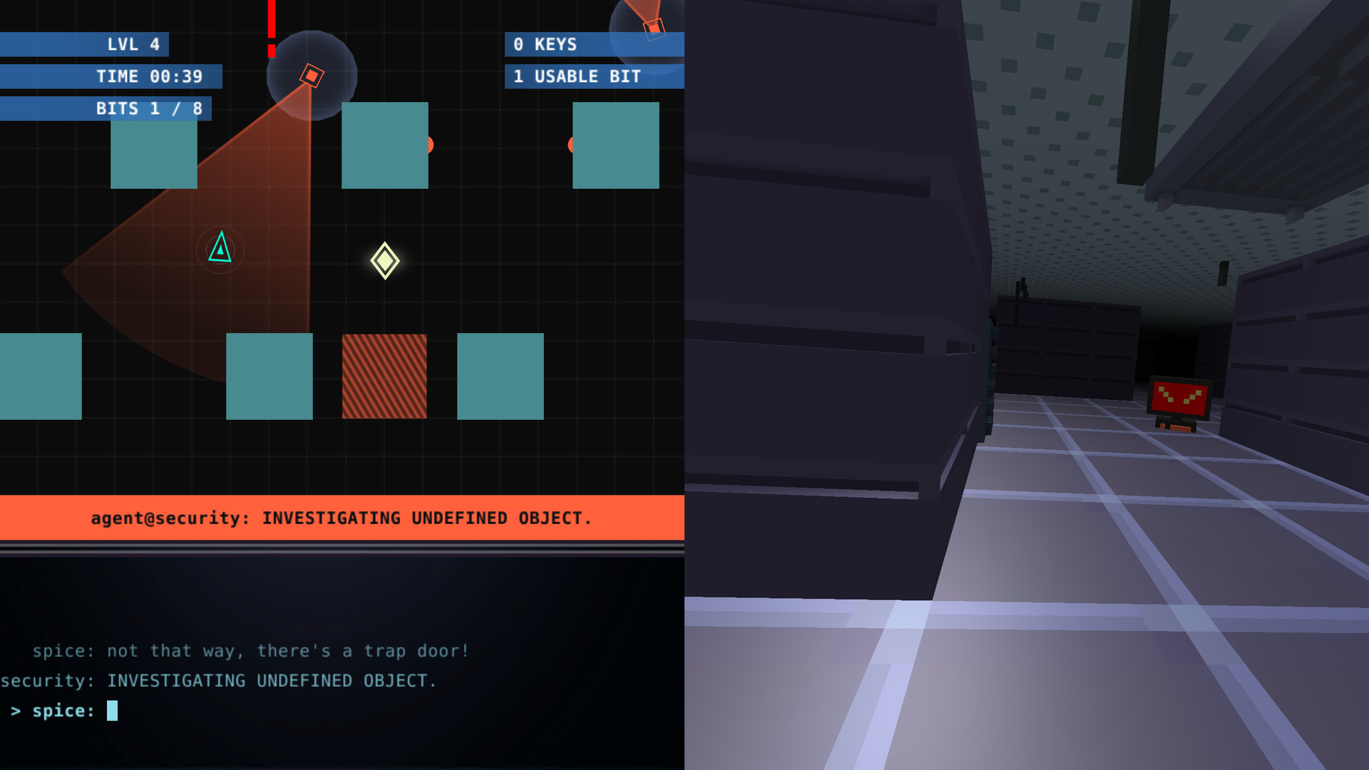 游戏画面的左方设置了地图