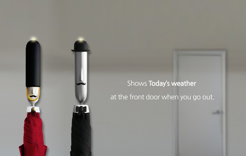 Jonas智能雨伞可以让你预知天气情况