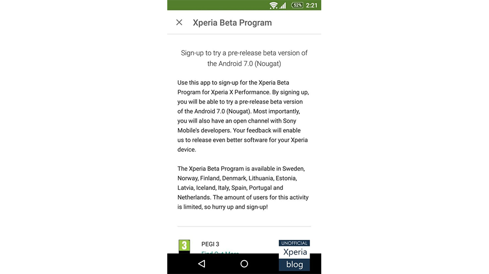 索尼为Xperia X Performance推出了Xperia Beta Program升级计划