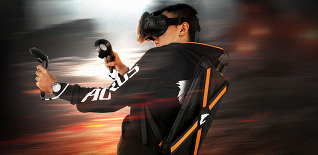 AORUS B1 VR背包：背着电脑玩VR也要帅！