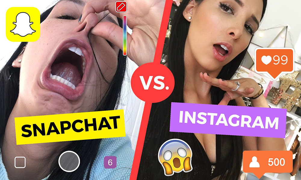 Snapchat与Instagram上的区别