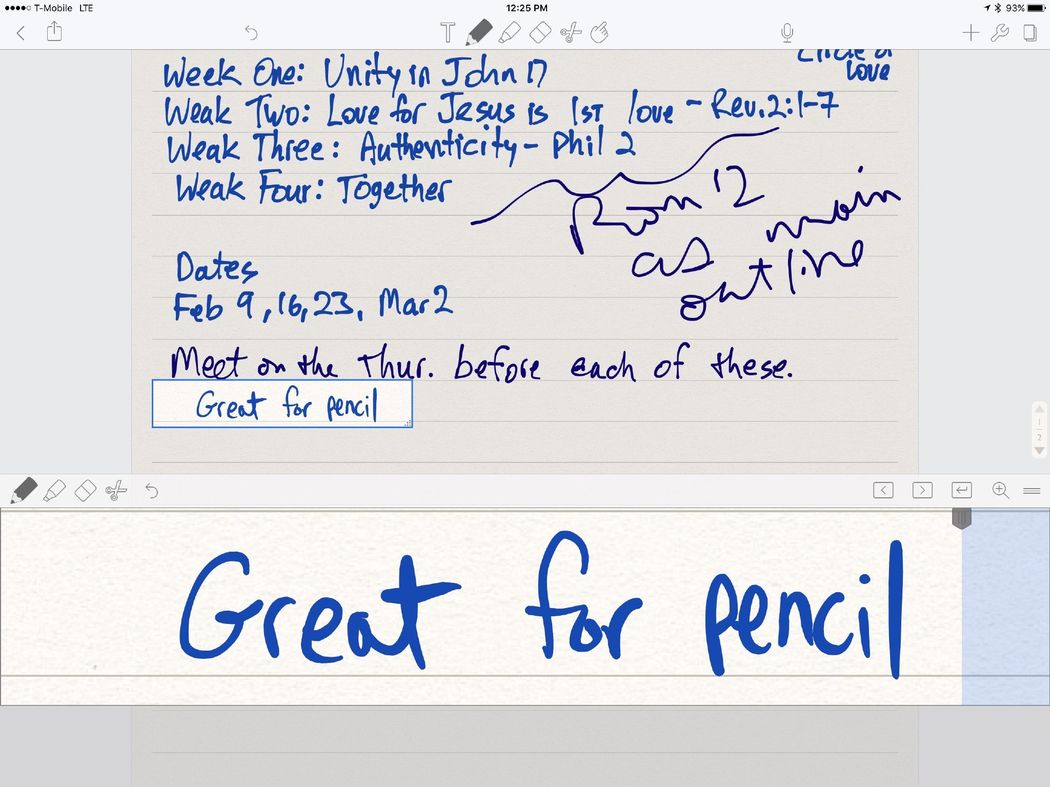 用Apple Pencil记笔记更加方便