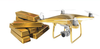 土豪一见倾心!国外商家推24K金定制版大疆精灵4无人机