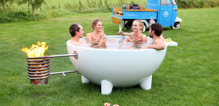 Dutchtub温泉浴缸:把自家后院变成户外温泉?