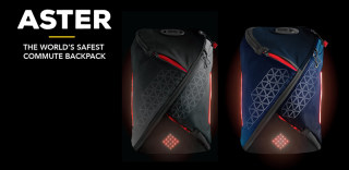 Aster智能骑行背包:除了炫酷,还能保平安