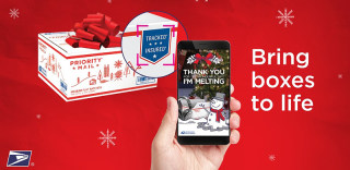 美国USPS快递脑洞大开,用AR技术把圣诞祝福送到客户家中