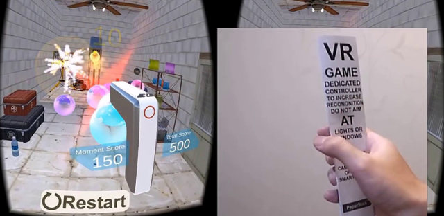 最便宜VR套装！纸制VR手柄PaperStick也能玩转VR游戏