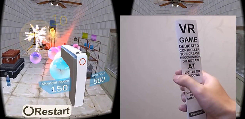 最便宜VR套装！纸制VR手柄PaperStick也能玩转VR游戏