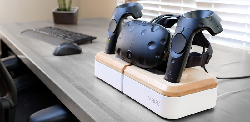 VRGE VR底座：一个底座解决三大VR设备的收纳问题