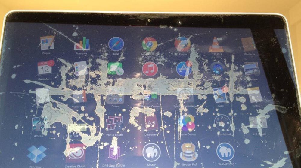 macbook pro屏幕涂层脱落