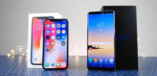 三星Note8和苹果iPhoneX网络速度对比：安卓旗舰完胜