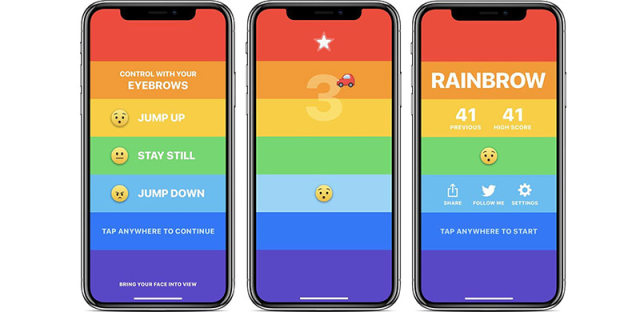 iPhoneX专属Emoji游戏：《Rainbrow》的控制器居然是眉毛？（附下载）