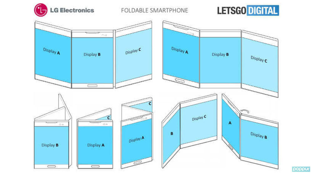 LG可折叠三屏手机