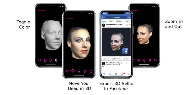 Bellus3D FaceApp：利用iPhone X原深感摄像头，轻松实现3D建模