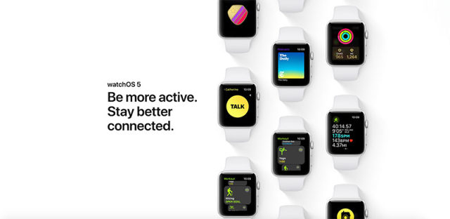 watchOS5继续以运动健康为重任，还加入了有趣实用的对讲机功能