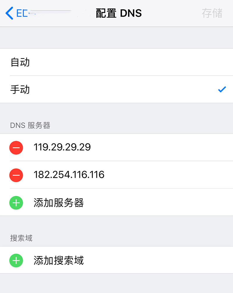 iPhone尊享DNS设置