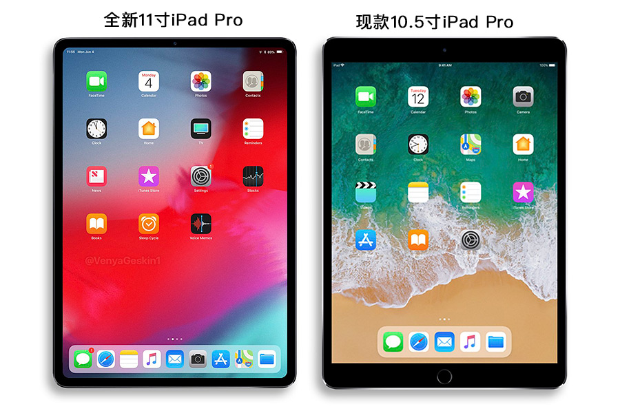 全新11英寸ipad pro对比10.5英寸iPad Pro