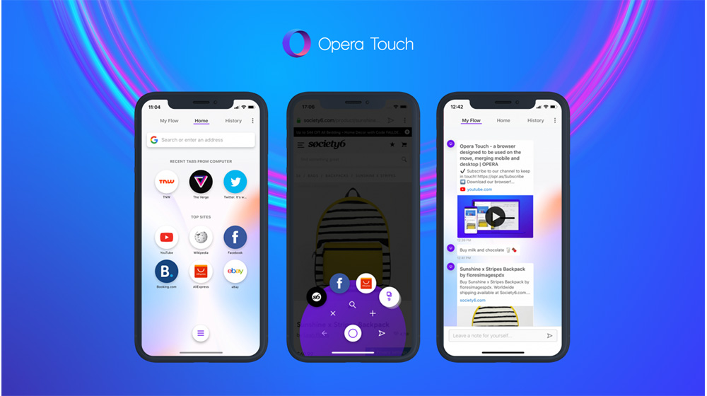 Opera Touch浏览器正式登场