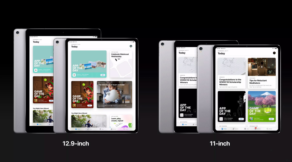 即将发布的两款全面屏iPad Pro