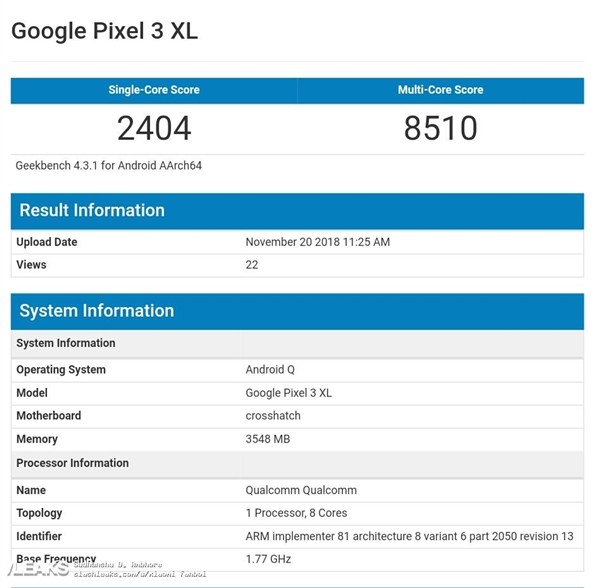 谷歌正在使用Pixel3 XL测试Android Q