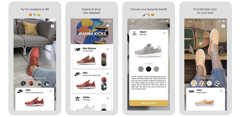 iOS软件Wanna Kicks集成AR技术，足不出户也能试穿鞋子