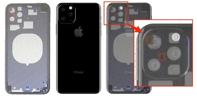 iPhone XI后置方形镜头组件图