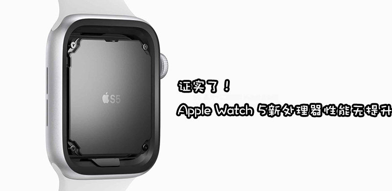 Xcode确认，Apple Watch Series5的S5处理器只是换了马甲的S4