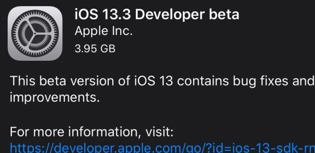 不杀后台了！苹果iOS13.3 beta1出炉附更新描述文件下载