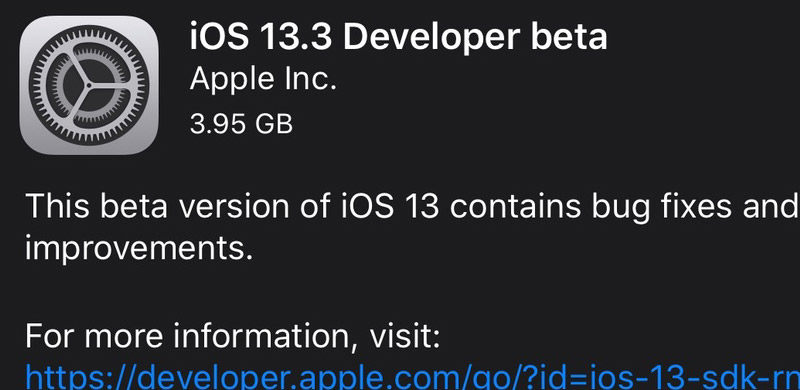 不杀后台了！苹果iOS13.3 beta1出炉附更新描述文件下载