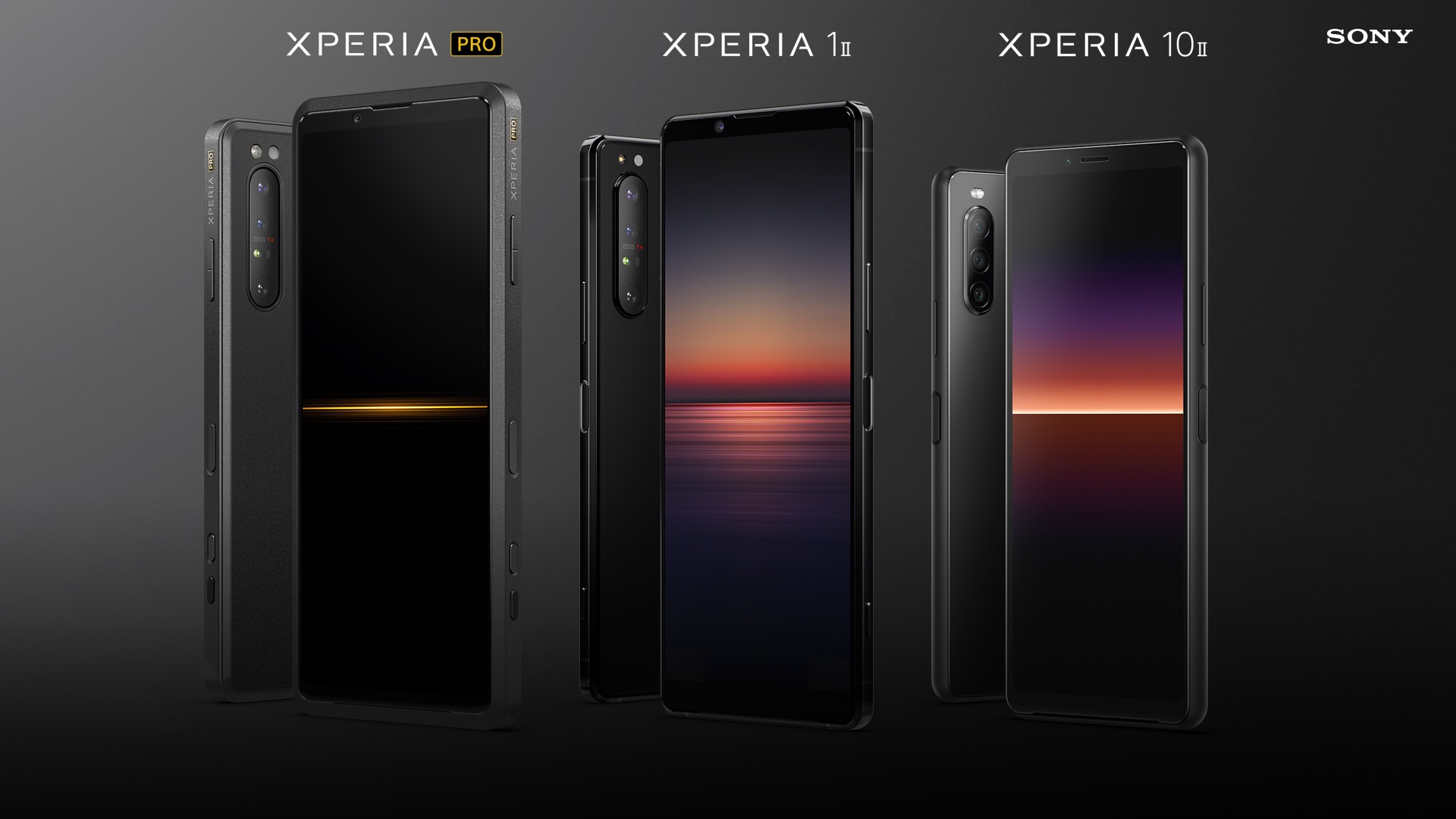 Xperia 1 II、Xperia 10 II以及Xperia Pro