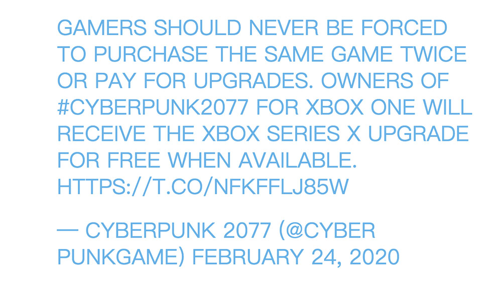 赛博朋克2077可升级 Xbox Series X版本
