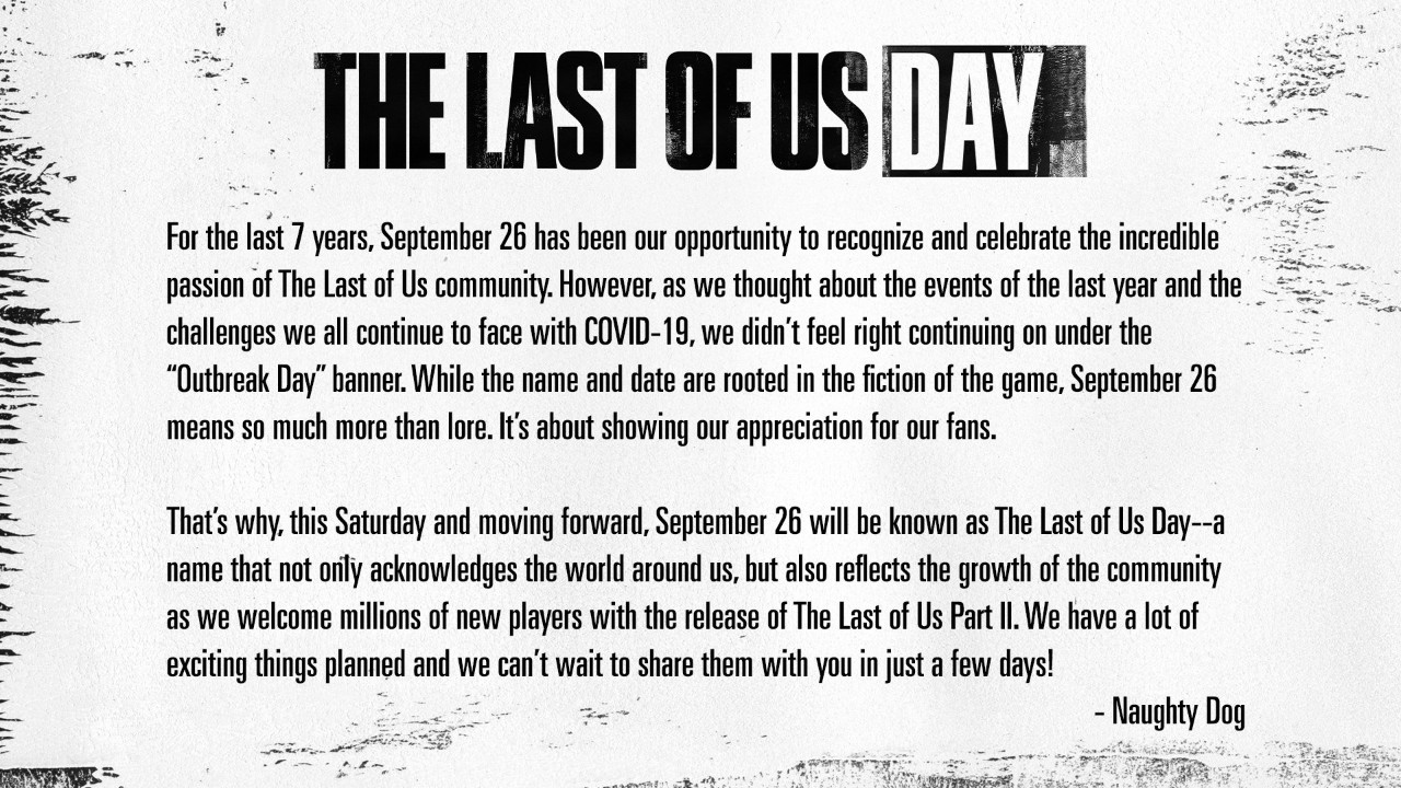 顽皮狗将在9月26日公布“令人兴奋的事”，与《最后生还者》有关