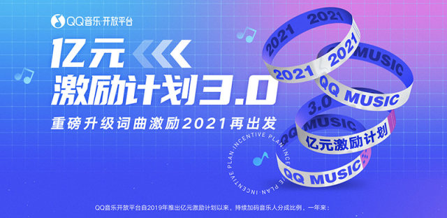 QQ音乐公布亿元激励计划3.0，重磅升级词曲激励
